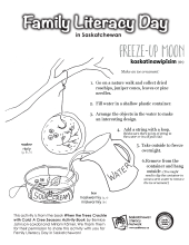 This is an image of an activity sheet from When the Trees Crackle with Cold: A Cree Seasons Activity Book - an activity from Freeze-Up Moon to make an ice ornament